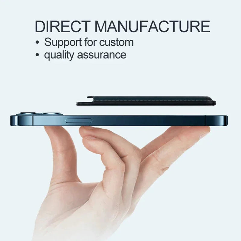 SlimMag™ – Magnetic Leather Wallet Case for iPhone (MagSafe Compatible)