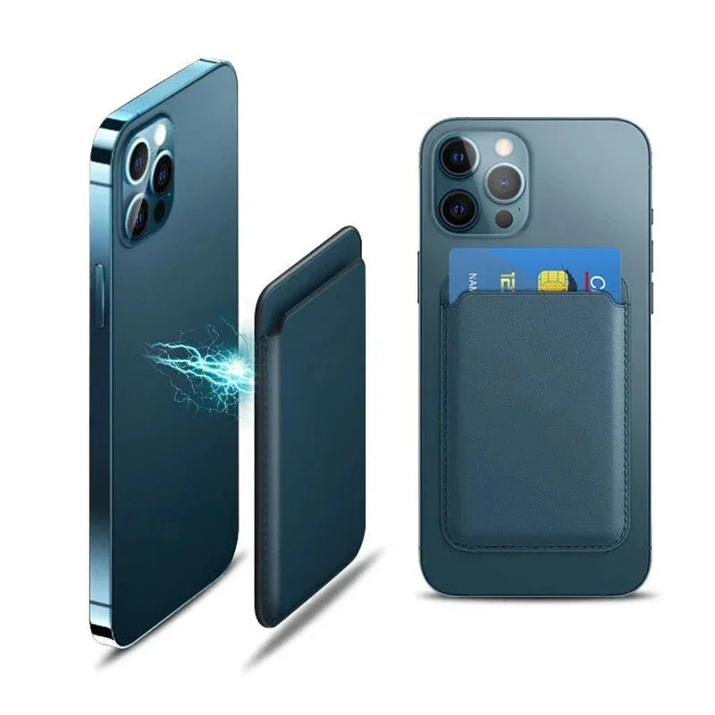 SlimMag™ – Magnetic Leather Wallet Case for iPhone (MagSafe Compatible)