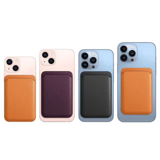 SlimMag™ – Magnetic Leather Wallet Case for iPhone (MagSafe Compatible)
